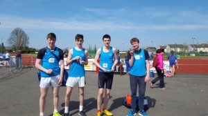 Intermediate Boys Relay team who came 3rd in the Tipperary Schools’ Athletics Competition.