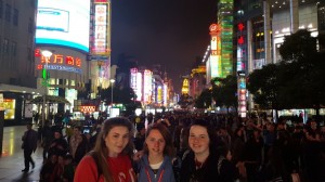 Ciara McDonnell, Lauren Moylan and Marley Delaney in Shanghai.