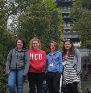 Nenagh College TY students and Ms. Murphy pictured in front of Leifeing Pagoda in Hangzhou