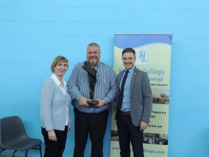 Paddy Ryan – Recipient of the Overall Student of the Year Award 2016, Paddy Ryan, with Teresa O’Gorman (Course Co-ordinator Applied Social Studies) and Ross Munnelly (Guest Speaker and Careers Advisor DCU)