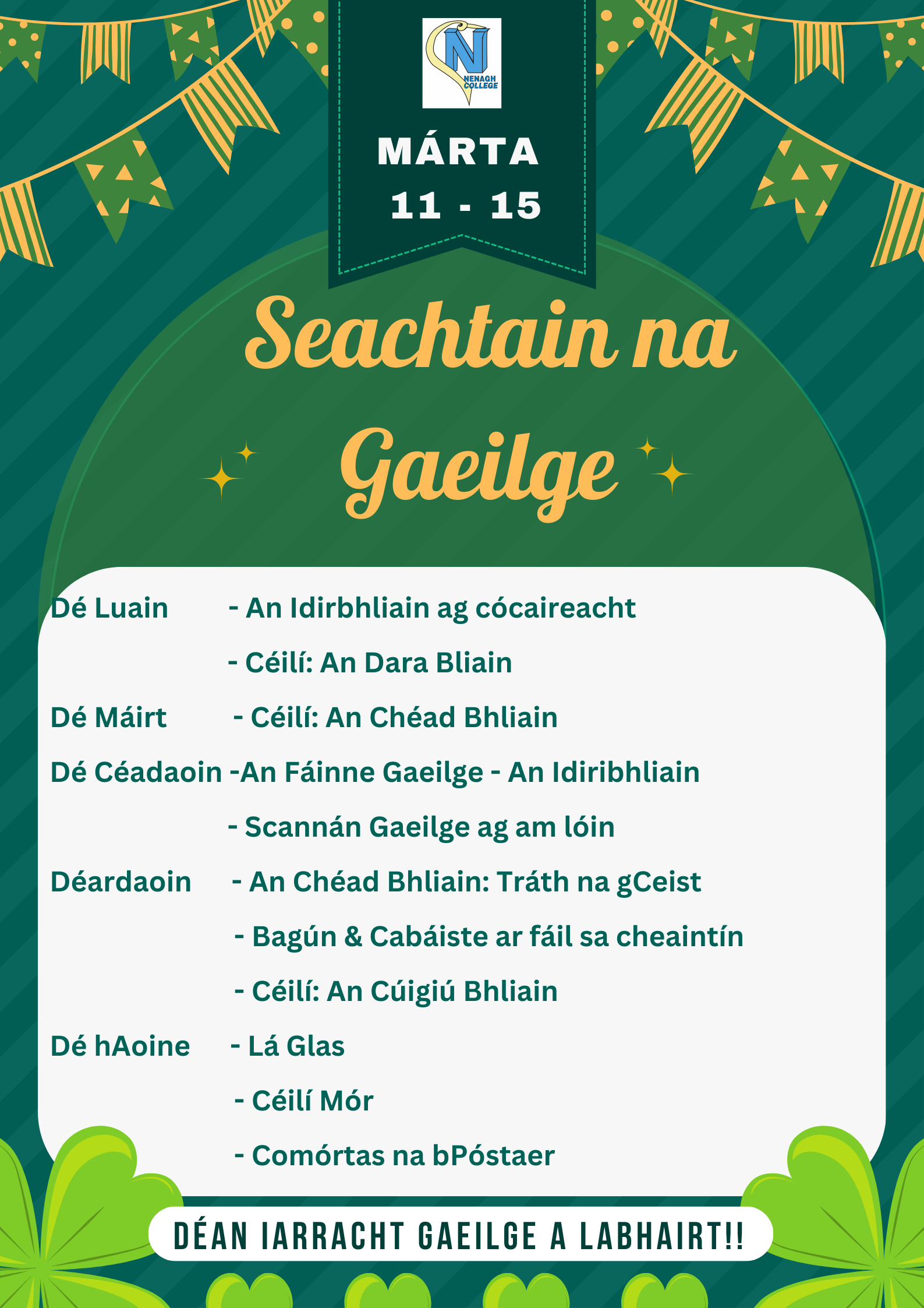 Seachtain na Gaeilge 2024 Nenagh College